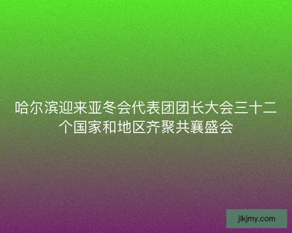 哈尔滨迎来亚冬会代表团团长大会三十二个国家和地区齐聚共襄盛会
